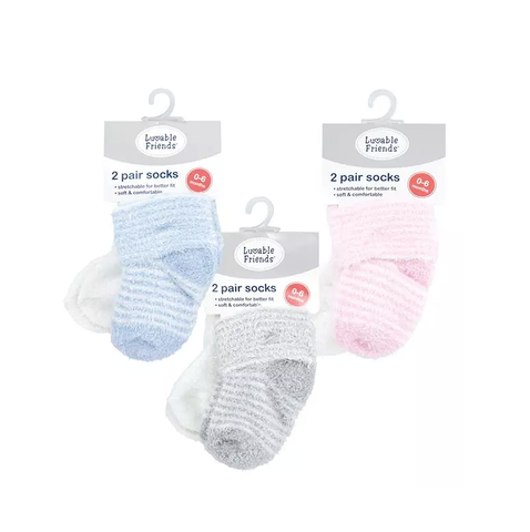 Chenille Baby Socks 0-6 Months