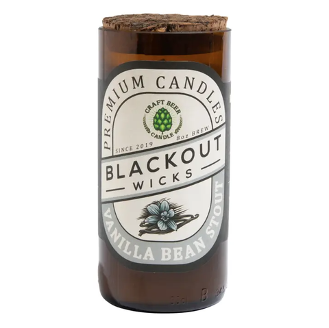 Recycled Beer Bottle Candle Vanilla Bean Stout