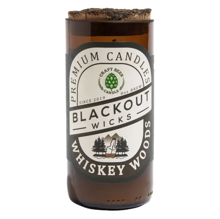Whiskey Woods Beer Bottle Candle