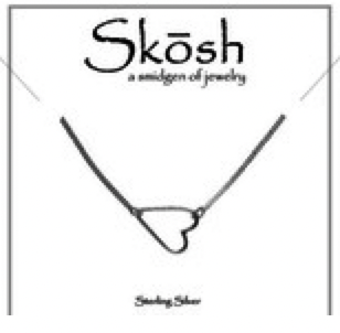 Sweetheart Skosh Heart Necklace for Kids Silver