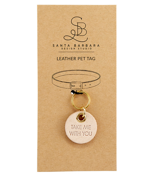 Pet Tag on Leather Tag  Ast