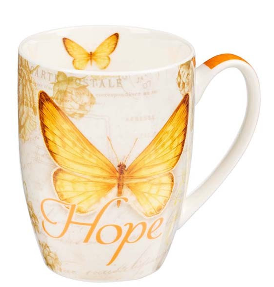 Ceramic Butterfly Inspirational Mugs Assorted