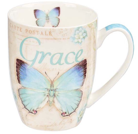 Ceramic Butterfly Inspirational Mugs Assorted