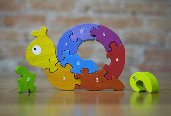 Puzzle Snail Number Wood Puzzle