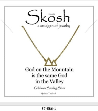 Mountains Valleys Gold Necklace 16"