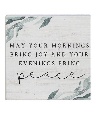 Mornings Bring Joy Wood Block