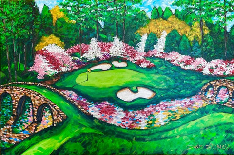#92 Master’s Augusta Golf Tournament Hole 12 Print David Lynch
