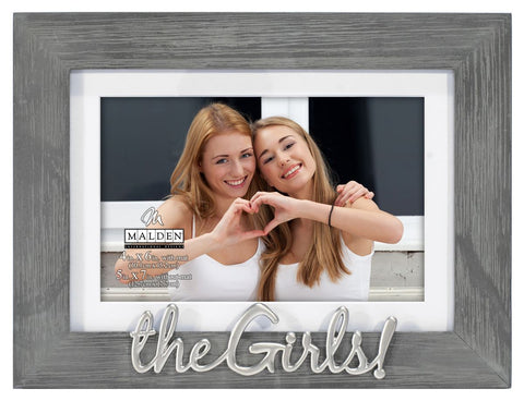 "The Girls" Gray Distressed Frame