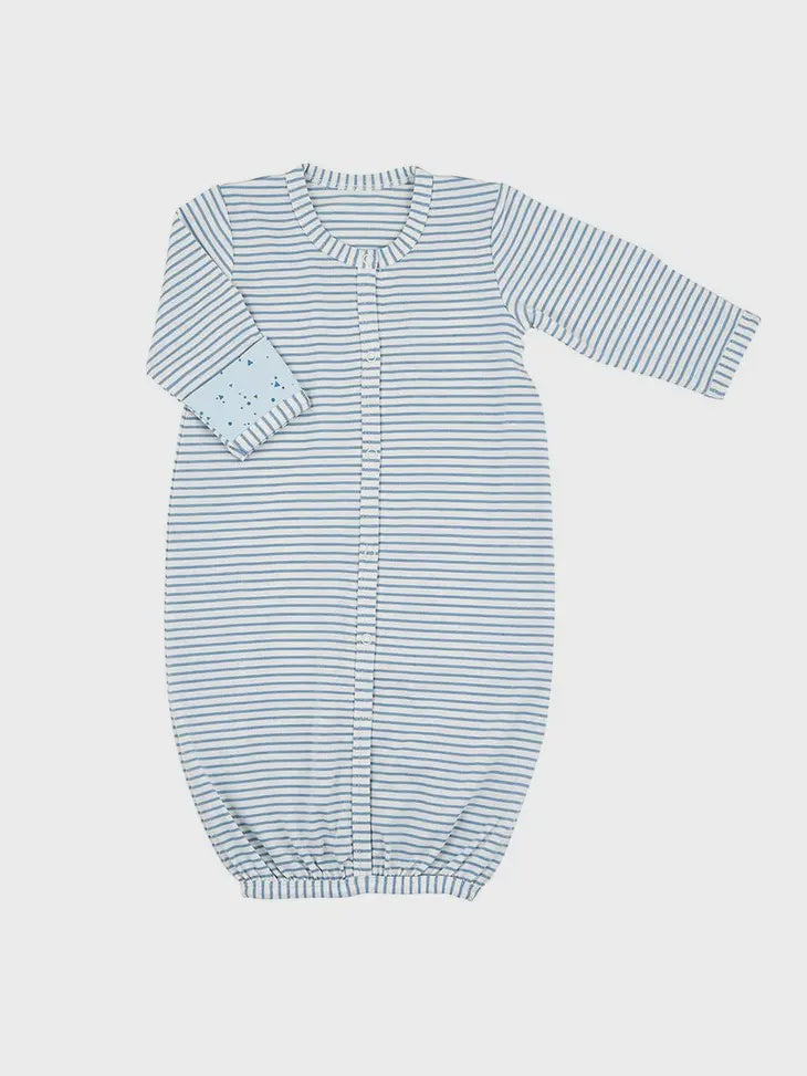 Blue Geo Stripe Gown Newborn