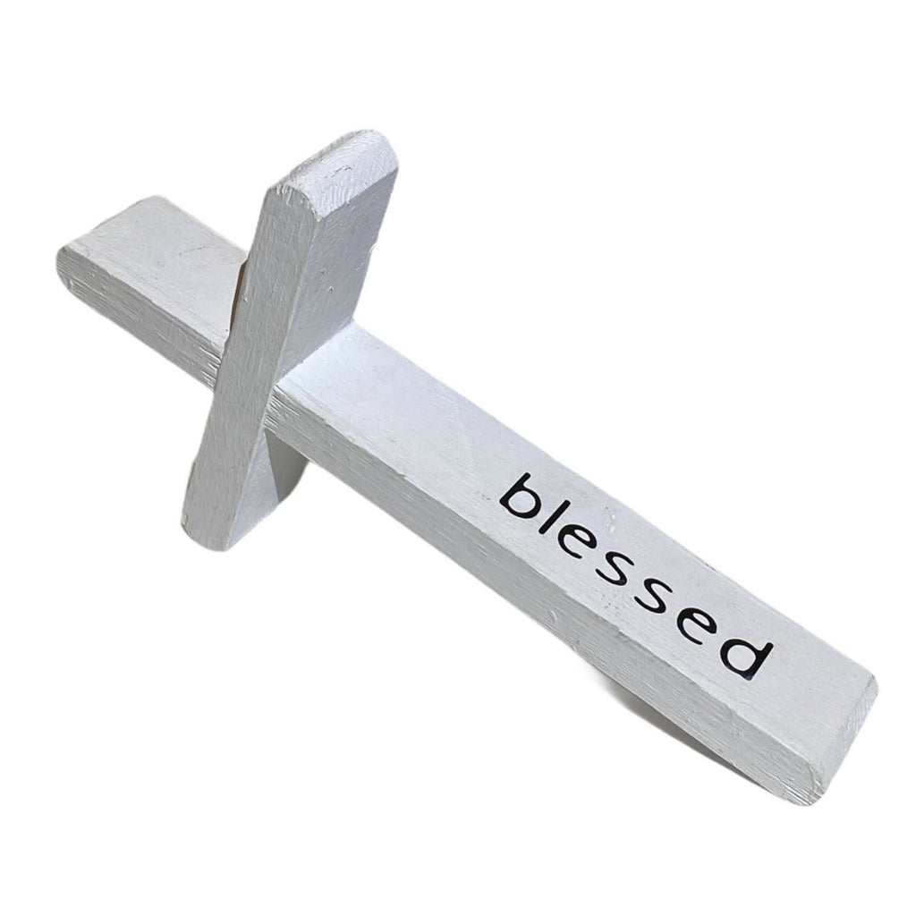Cross Sitter White traditional Blessed