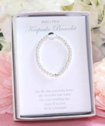 Infant First Pearl Bracelet/Bride KeepsakeCJ-538