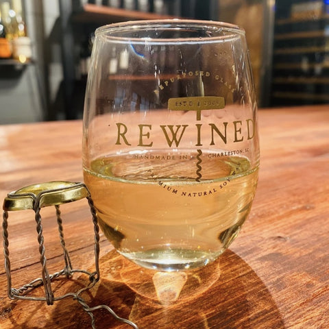 Rewined Wine Glass  DISCONTINUED with Gold Embossed Logo