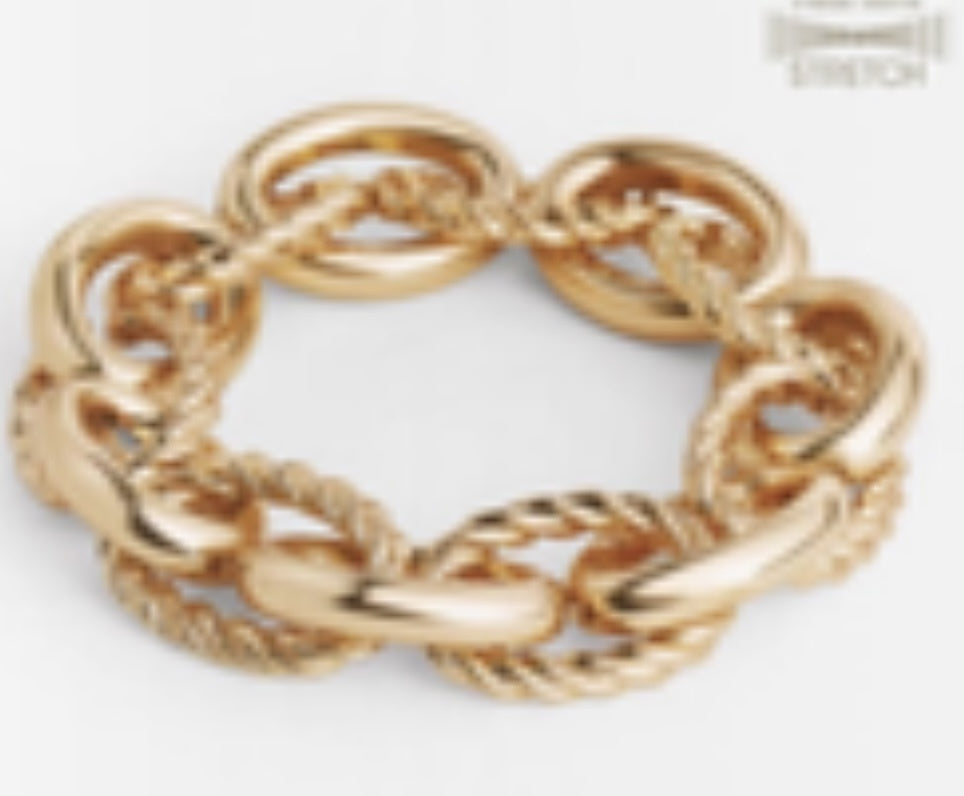 Bracelet Gold chain stretch