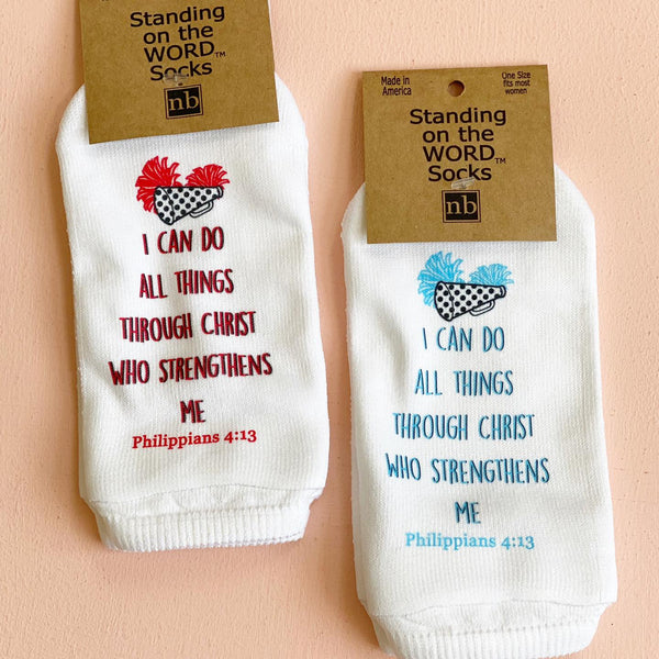 Scripture Socks I Can Do All Things Through Christ