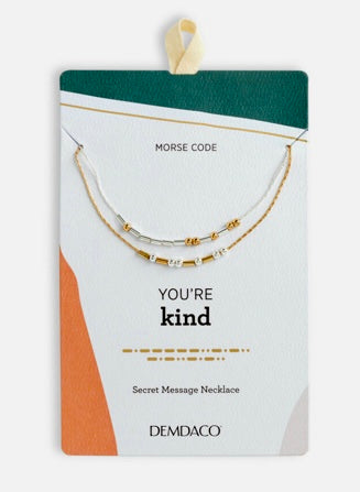 Morse Code Necklace w/ Message