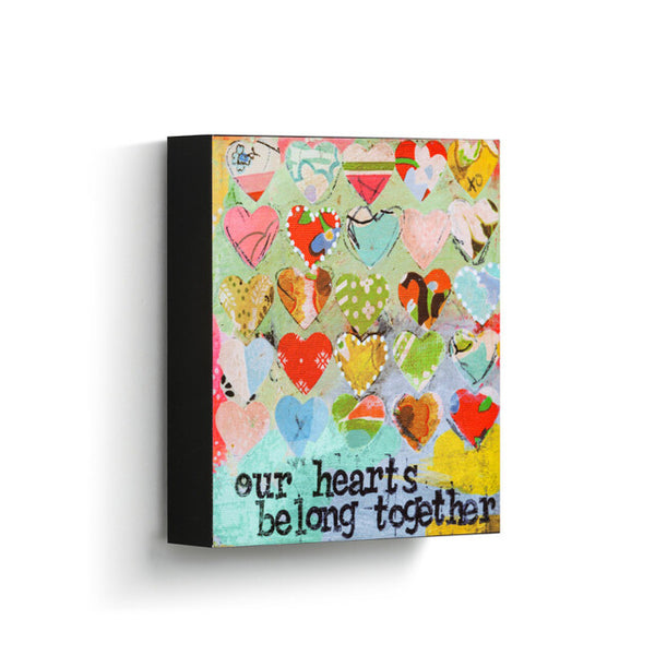 Our Hearts Belong Together Wall Art 6" Square