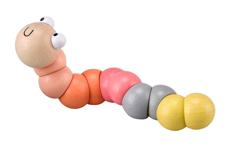 Pink Wooden Wiggly Worm