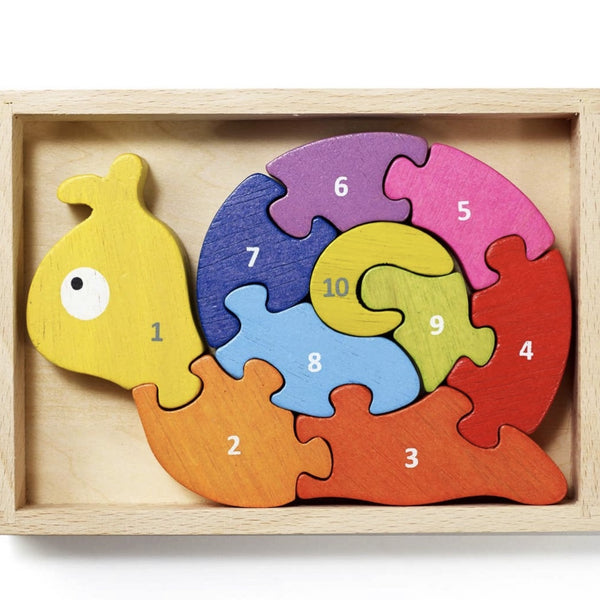 Puzzle Snail Number Wood Puzzle