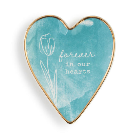 Forever in our Hearts Art Heart Trinket Dish