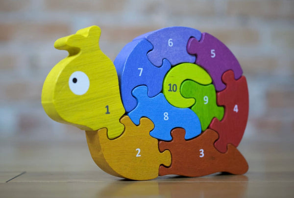 Puzzle Snail Number Wood Puzzle