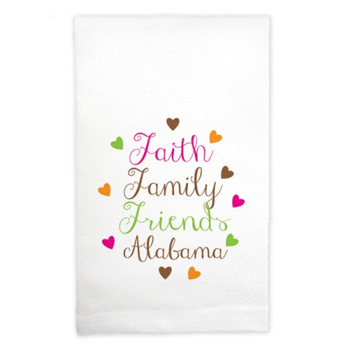 Faith Family Friends Tea Towel