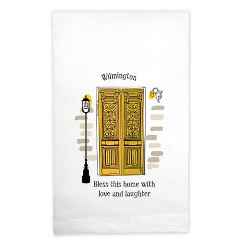 Yellow Door-Bless This Home Tea Towel
