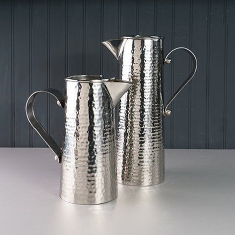 Sterling Silver Hammered Pitcher, Small